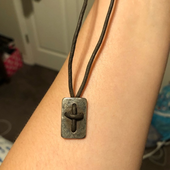 James Avery Jewelry - James Avery leather cross shield necklace James Avery Jewelry - James Avery leather cross shield necklace